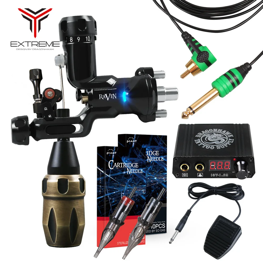 

Professional Permanent Makeup Tattoo Kits Set LCD Power Box Cartridge Grips Needles Body Art Tools Set for Tattoo Artist