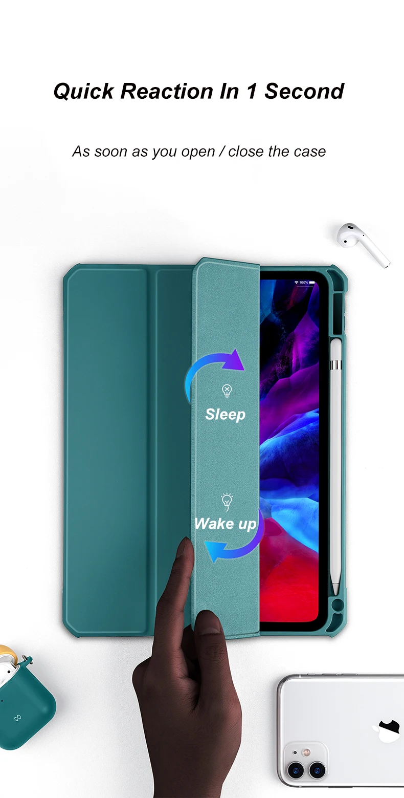 pour ipad pro pouces xundd airbags antichoc sommeil intelligent flip tpu pu pour tablette en cuir pour ipad pro manches