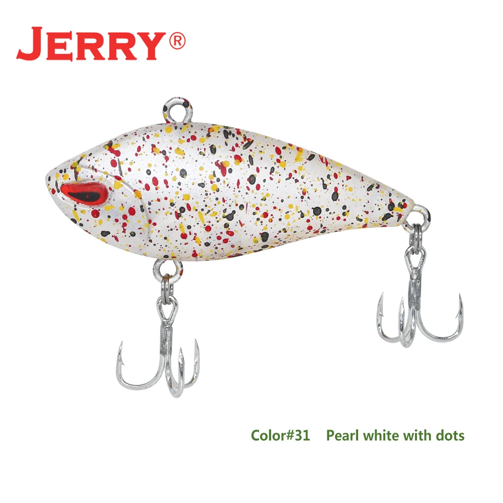 Jerry 1 шт., 5 см, приманка для ловли окуня, тонущие приманки, пластмассовая Вибрирующая приманка, безлиповая воблер, жесткая приманка, приманка для форели - Цвет: Pearl white
