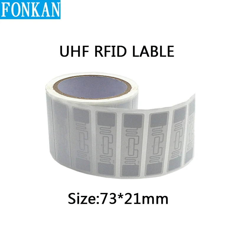 50 шт. ISO18000-6C UHF RFID пассивный h47 этикетка квадратной клейкой этикетки с M4 чип размер 50*50 мм - Цвет: 73x21mm