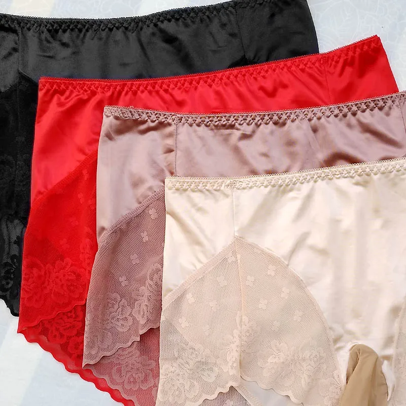 Shiny Sissy Pouch Panties Boxer shorts Underwear for Men High waist Nylon Lace Softy Sexy Lingerie for gay Sissy panties