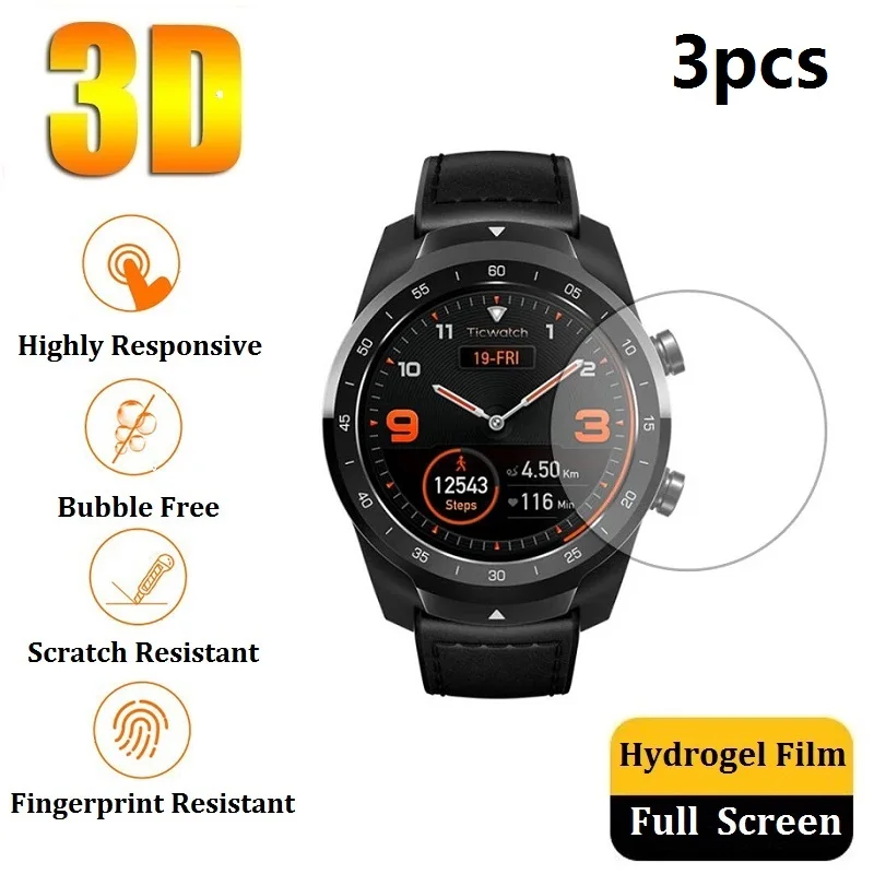 Защитная пленка для экрана Ticwatch Pro 4G 2020 3 GPS (не стекло) Гидрогелевая S2 S E2 E C2 Plus из