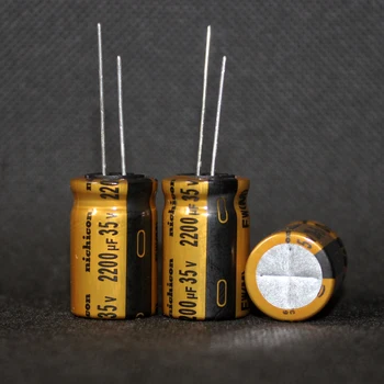 

2pcs Free shipping Original nichicon 35V 2200uF FW series golden audio electrolytic filter capacitor