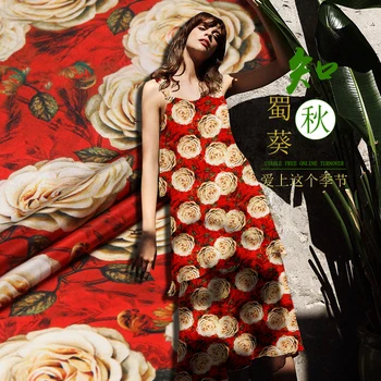 

135 cm wide printed silk fabric 12 mm silk crepe de chine fabric micro-perspective shirt dress fabric wholesale silk cloth