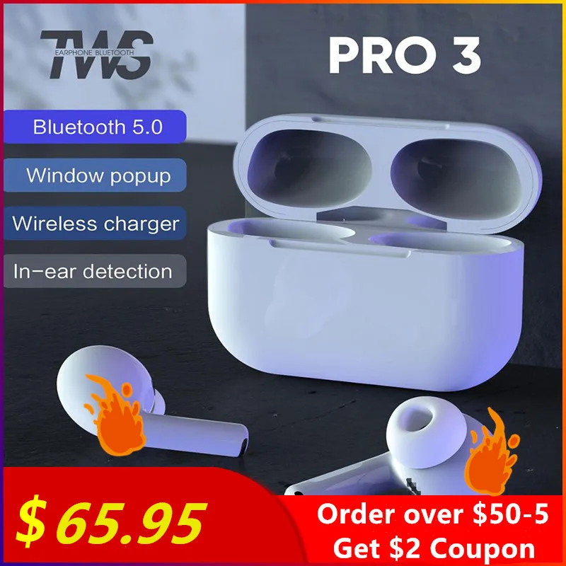 

Original i100000 TWS 1:1 Bluetooth Earphone for Air pro 3 Copy Generation 3 TWS Wireless Bluetooth Headset Sport Mini Earbuds