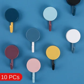 

10 strong hooks, strong adhesive, Nordic style, multi-function, nail free, small hook, load-bearing, simple hook