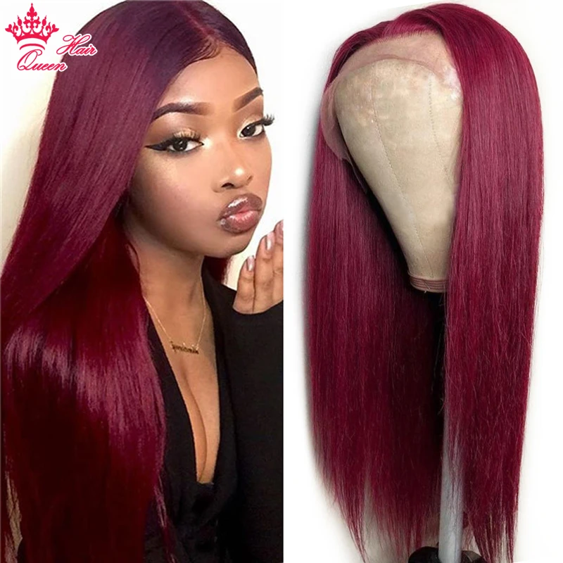 Queen hair кружевные передние человеческие волосы парики для черных женщин прямые кружевные передние парики бразильские Remy человеческие волосы парики предварительно выщипанные