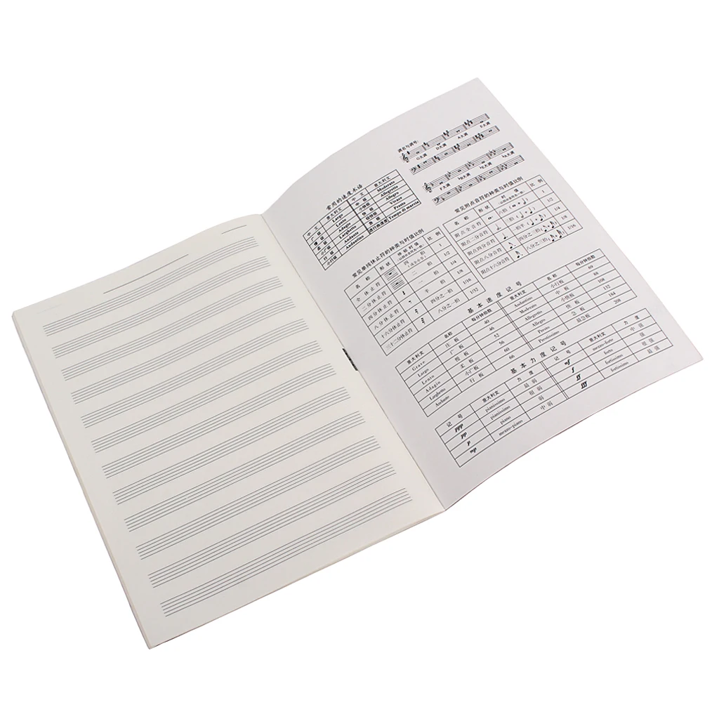 Blank Music Manuscript Exercise Writing Paper Book - Staff Notebook 32 Pages