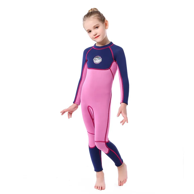 SLINX Keep Warm Kids Diving Suits for Girls Kids Wetsuits Children Rash Guards One Pieces Surfing Swim Snorkel