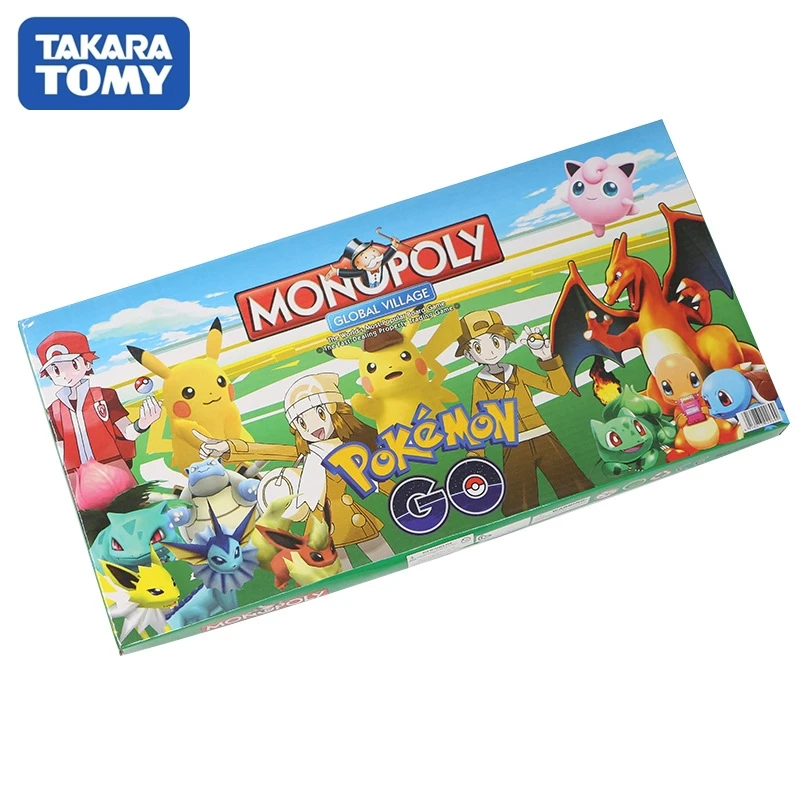 Takara Tomy Pokemon Toys Монополия игра для взрослых детей партия настольные карты игры Детские игрушки покемон Монополия