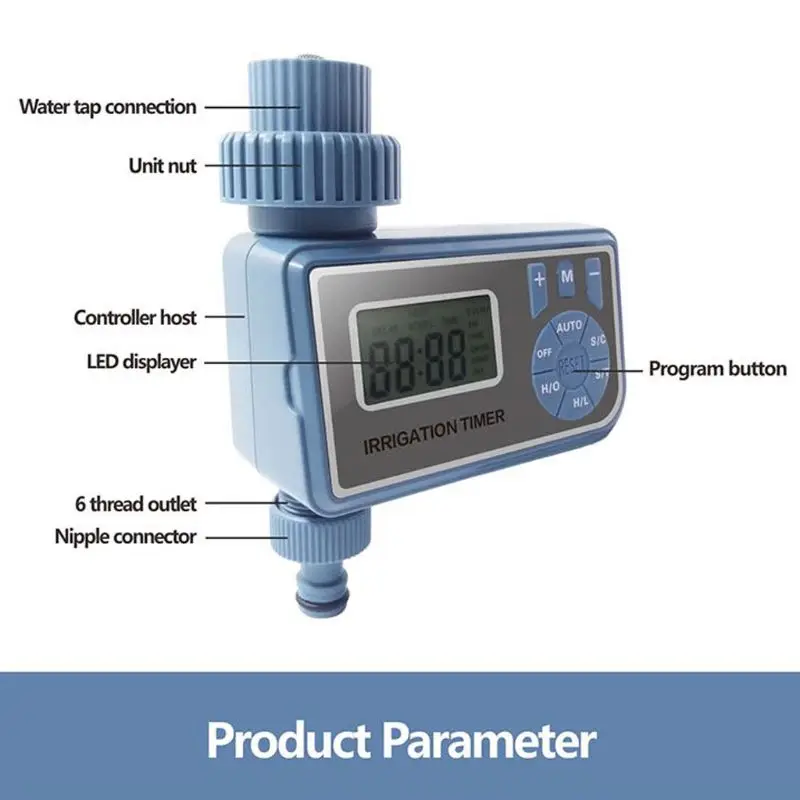 Цифровой таймер для полива, автоматический умный контроллер для полива, система с ЖК-экраном, электронное оборудование для полива сада, фермы, двора