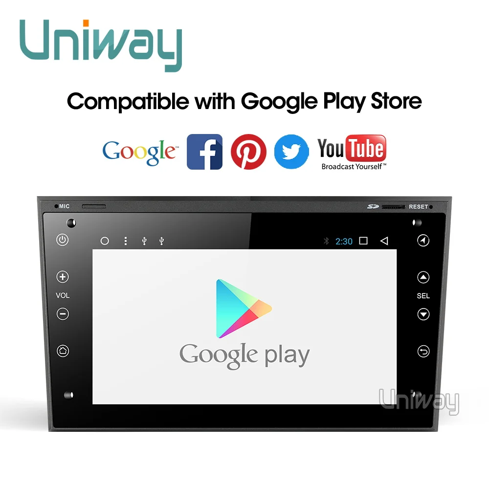 Uniway AOB7071 2G+ 32G android 9,0 автомобильный dvd для Opel Meriva Antara Zafira Veda Agila Corsa Vectra Astra H 2006 2007 2008 200