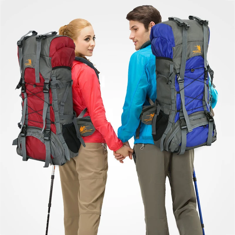 60L водонепроницаемый походный рюкзак, походный рюкзак, походный рюкзак для альпинизма, велосипедный рюкзак для путешествий, походный рюкзак