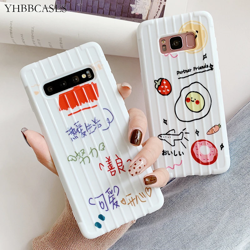 YHBBCASES Модный 3D Чемодан Дизайн чехол для samsung Galaxy S10 Plus S8 S9 мультфильм собака Любовь