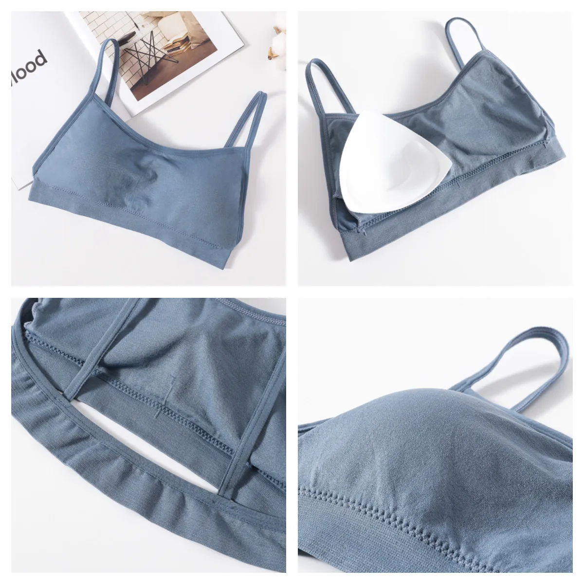Women Lingerie Bra Seamless Tube Top Bras Women Backless Nonwire Underwear Female Sexy Lingerie Women Crop Tops Removable Pad Bralette Sports Top