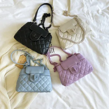 

women's bag Bags For Women Brand Original Design 2020 New Temperament Joker Rhombic Chain Bag Fashion Shoulder Messenger Bag