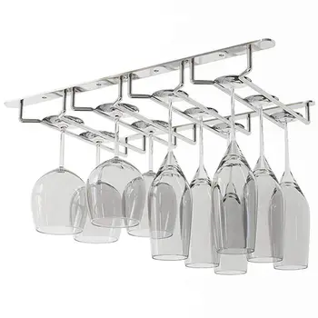 

Under Cabinet Stemware Wine Glass Holder Storage Rack 2.17 Inch Deep