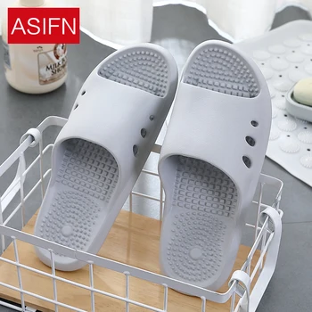 

ASIFN Men's Massage Slippers Bathroom Summer Flip Flops Male Slippers Eva Japanese-style Non-slip Indoor House Slides Men Women
