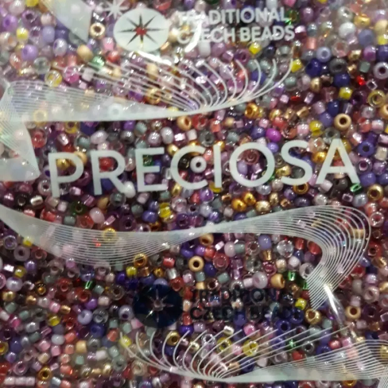 119248 - Бисер PRECIOSA 10/0 (50гр) 2сорт ассорти малиновый-фиолетовый микс 03 | Игрушки и