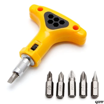 

Multi-functional 6 in 1 Ratchet Screwdriver Bit Extension Rod Repair Tools New A5YD