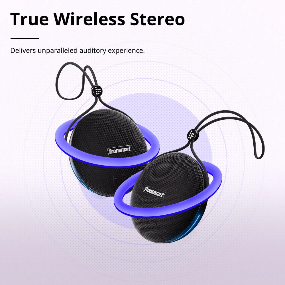 US $29.99 - 59.24 Tronsmart Splash 1 Bluetooth Speaker with True Wireless Stereo, Dual Drivers, IPX7 Waterproof, 24-hour Playtime Portable Speaker