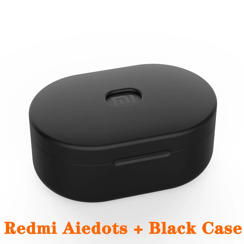 BLACK and Black case Оригинальные Xiaomi Redmi Airdots Bluetooth наушники 5,0 спортивные стерео беспроводные Bluetooth наушники Водонепроницаемая глобальная версия - Цвет: BLACK and Black case