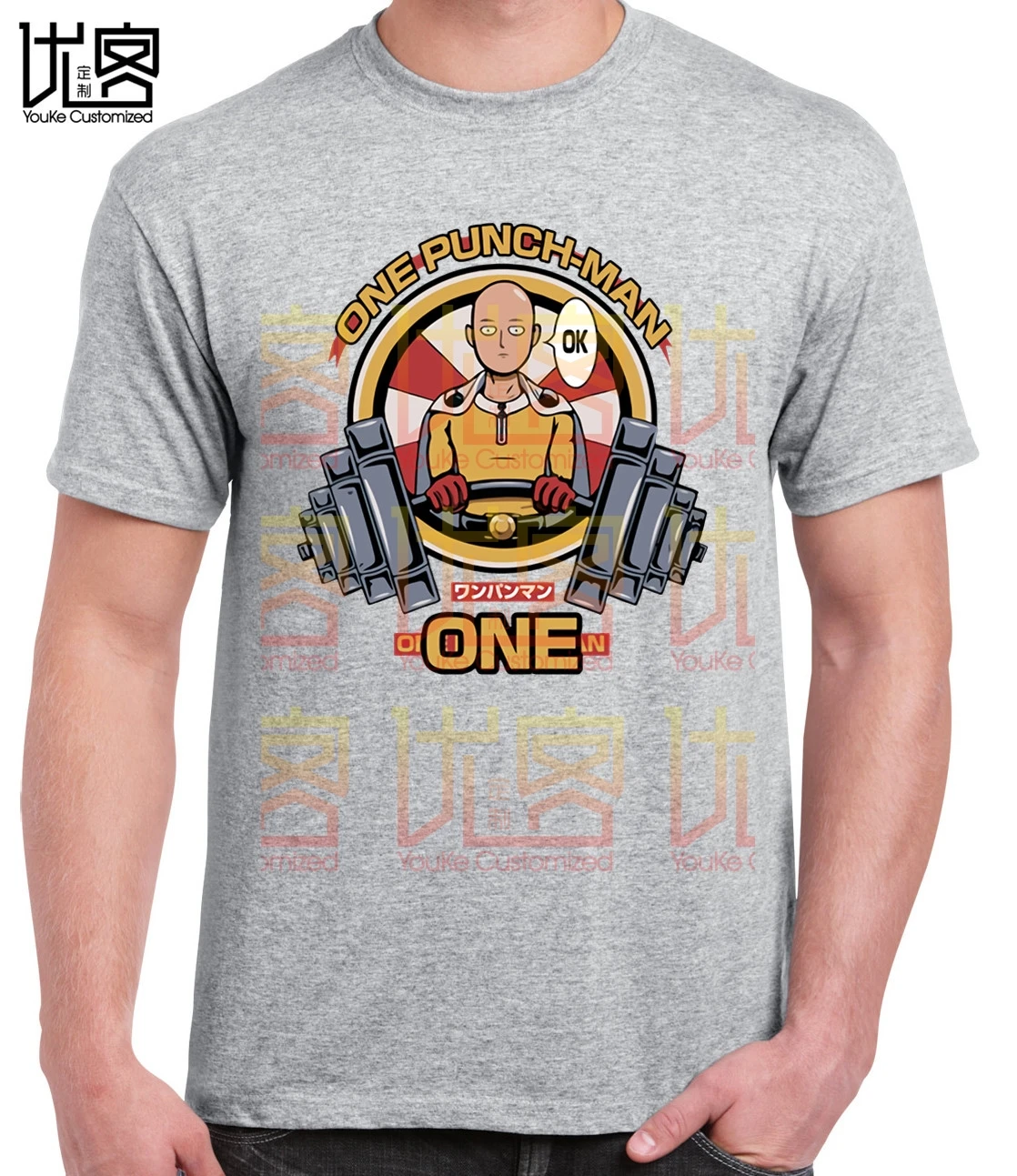 Мужская футболка с принтом Аниме One Punch Man модная удобная повседневная для