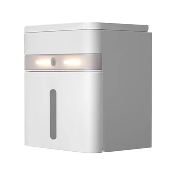 

Waterproof Wall Mounted Toilet Roll Holders with Led Sensor Lights Bathroom Tissue Paper Box Rack Toilet Tissue Paper