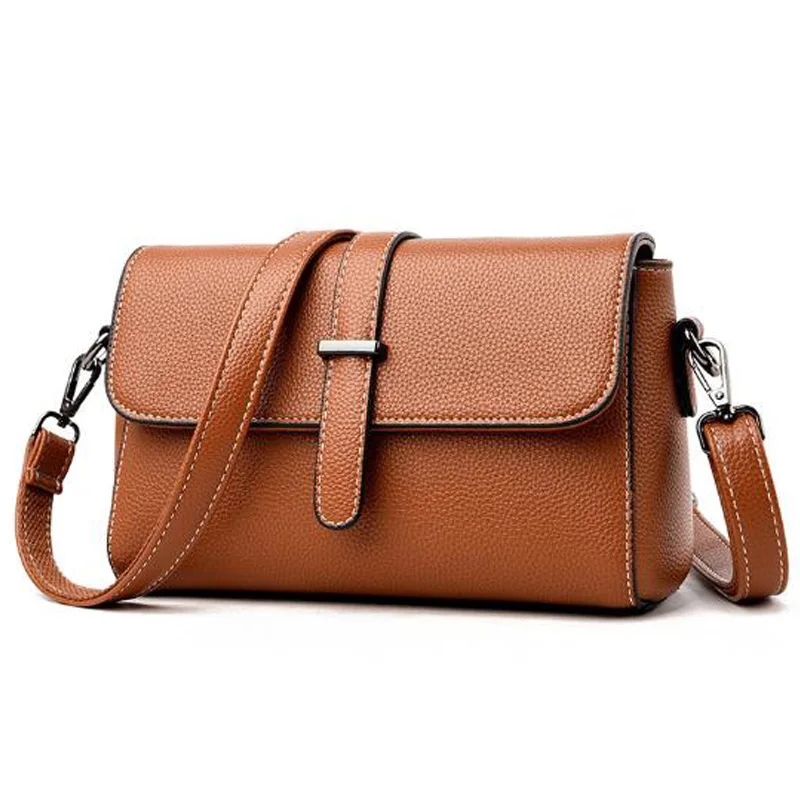 Новая женская сумка простая дикая женская сумка модный тренд личи мягкая кожа портативная женская маленькая квадратная сумка