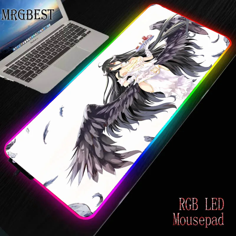 MRGBEST 900X400X3mm Japan Anime Character Overlord Character Rubber Mouse Pad Nonslip Keyboard