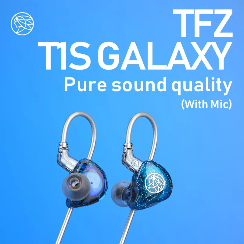 

Original TFZ T1s In ear Earphones with mic Customized Dynamic 3.5mm Headset with microphone Non-changeable cable Design