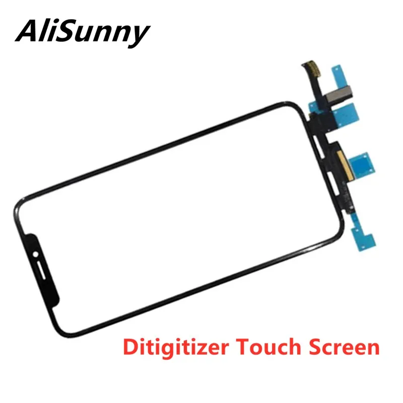 AliSunny дигитайзер сенсорный экран стекло с гибким кабелем для iPhone X XS Max XR передний наружный панель объектив Запасные части