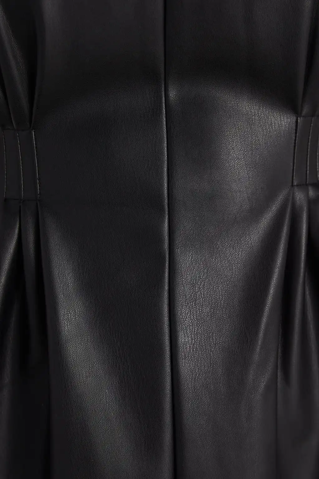 Новая мода ZA платье из искусственной кожи дамское Черное мини платье темперамент Кожа Круглый вырез короткий рукав молния Повседневное платье