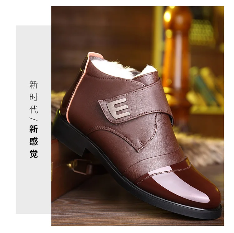 Winter Men Genuine leather Boots High quality Thick wool male super warm snow boots Oxfords men Non-slip cotton Shoes boot