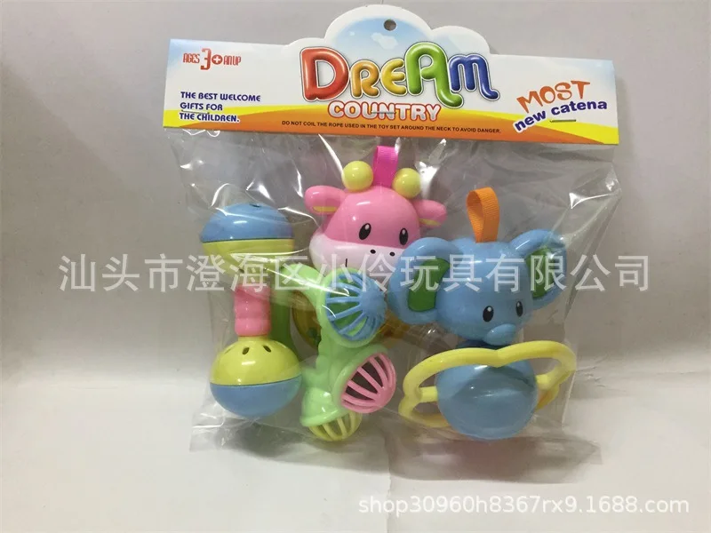 

Baby Grasping Ball Rattle Children'S Educational Fitness Soft Silcone Dumbbell Ball Baby Hand Rattle Toys for Children And Infan