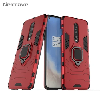 

500Pcs Ring Holder Rugged Armor Phone Case For OnePlus 8 Pro One Plus 7 7T Pro 1 + 6T 1+ 7T Cover Fits Magnetic Car Mount