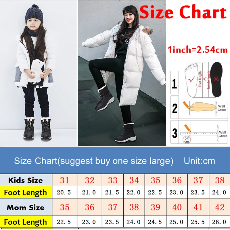 Women Boots Waterproof Round Toe Ankle Winter Shoes for Women – Ladies Lace-Up Snow Boots and Fur Shoes