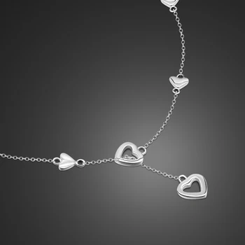 

Simple Fashion Female Clavicle Pendant Peach Heart Multi-Layer Clavicle 925 sterling silver Neck Chain Necklace Heart-Shaped