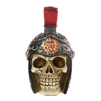 

[MGT] Ancient Rome Centurions Skull Sculpture Table Decoration Caesar General Lion Roman Army Men Skeleton Head Figurine