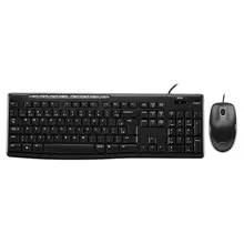 Клавиатура для мыши logitech MK200, комбинированный набор, USB Проводная эргономичная клавиатура, 3 кнопки, 1200 dpi, оптическая мышь для настольного компьютера, ноутбука