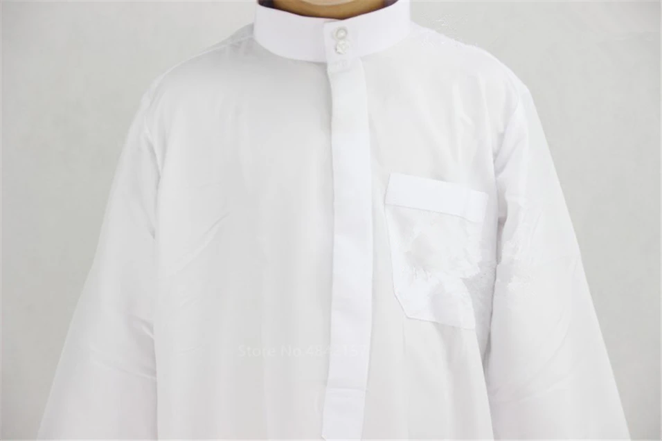 Мусульманская одежда для мальчиков jubba tobe из Саудовской Аравии, однотонная мусульманская кафтан, детская одежда с длинными рукавами