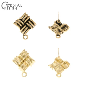 

Cordial Design 100Pcs 16*19MM Jewelry Accessories/Hand Made/Earring Findings/Square Shape/DIY Jewelry Making/Alloy Earrings Stud