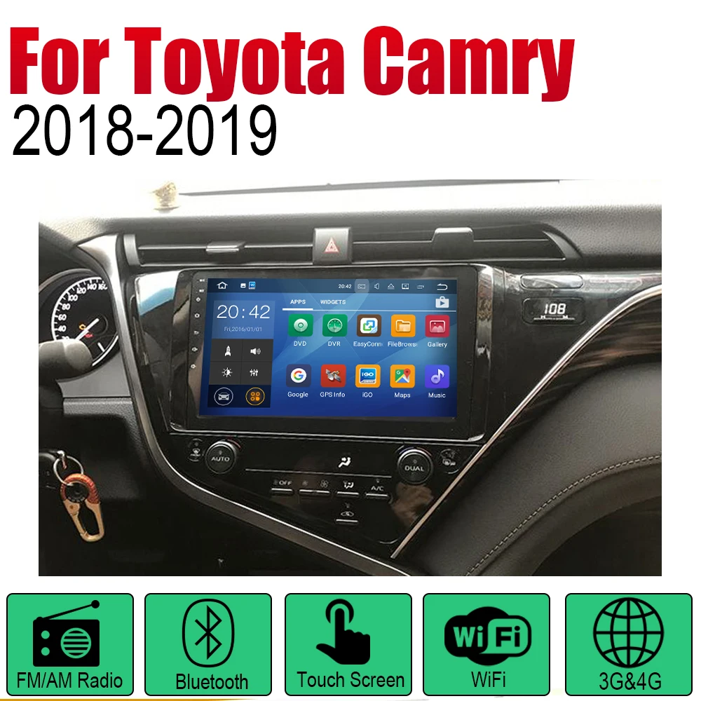 ZaiXi Авто плеер навигатор с GPS, DVD для Toyota Camry~ автомобильное мультимедиа андроид экран системы радио стерео