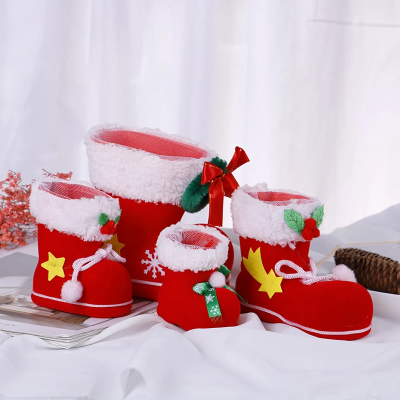 

1PC mini Merry Christmas Candy Boots Gifts Christmas Decorations for Home Xmas Stocking Natal Decor New Year Decoration
