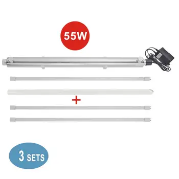 

3 sets 55W Ultraviolet Light Water Purifier Whole House UV Sterilizer + 2pcs Extra bulbs,Power 200 - 240V & Europe Two-pin plug