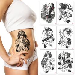 40 Designs Waterproof Temporary Tattoo Stickers Half Arm Large Skull Old School Tattoo Stickers Flash Fake Tattoos for Women