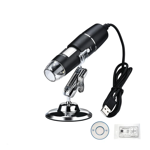  Microscopio USB 1600X, cámara de vídeo portátil 2MP