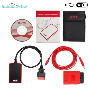 

UCANDAS VDM OBD 2 Automotive Scanner Wifi Professional Auto Full System Multi-Languages OBD2 OBD II Car Diagnostics Tools Scan