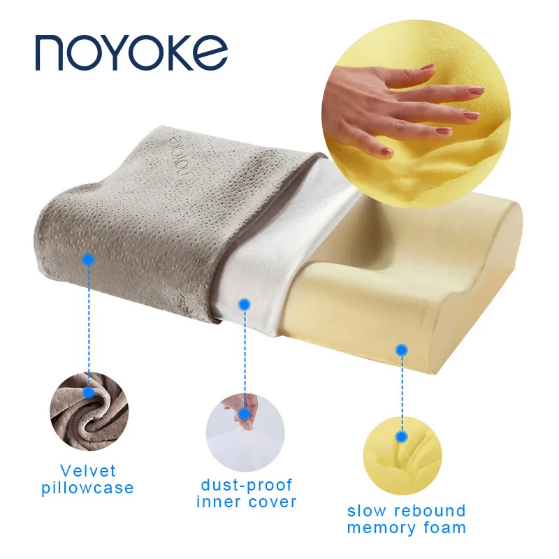 Ортопедическая подушка с эффектом памяти NOYOKE спальная для кровати медленным