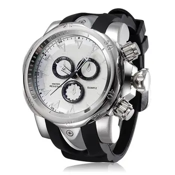 

SH-8110 Famous Brand Big Dial Watch for Men Quartz Big Face Watches Rubber Rose Gold Men's Wristwatch Luxury Mens Relojios